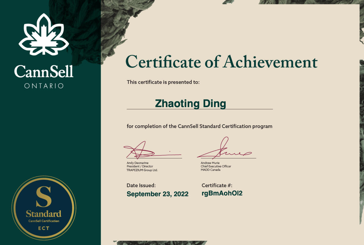 CannSell Standard (Issued September 2022)